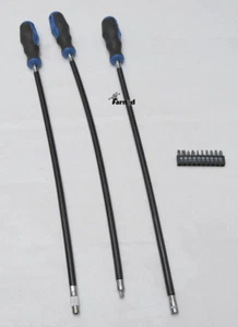 Set Destornilladores 3Pz Extra Largo Flexible Con Inserciones Consejos Torx 494 - Imagen 1 de 1