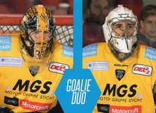 2017-18 DEL2 Playercards (#339) - FRIEDRICH HARTUNG / TOMAS VOSVRDA (Goalie Duo)