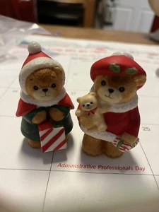 Vintage Enesco Lucy & Me Teddy Bears Christmas shopping Boy/Girl A-B-C - Picture 1 of 4