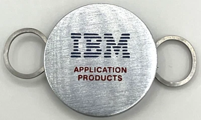 Vintage IBM Application Products Advertising Key Ring Steel Promo Giveaway - Image 1 of 4