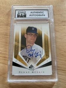 Denny McLain Tigers Signed 2004 Legendary Cuts Baseball Card Authentic Slabbed - Picture 1 of 3