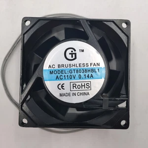 1 pcs Guangtongtai 110V0.14A GT8038HBL1 8 cm axial flow distribution box fan. - Picture 1 of 5