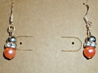 1.5” Dangle, .925 Silver Pearl Earrings, Strawberry Pink Pearls