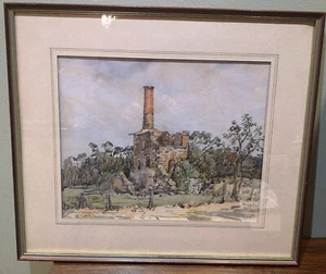 Acuarela original titulada Duke of Cornwall Mine Fryertown 1978 Ian Hargrave - Imagen 1 de 14