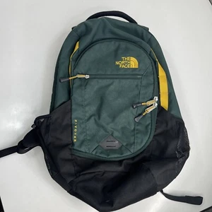 The North Face Pivoter Backpack Black Flexvent Green And Yellow Laptop Bag - Picture 1 of 17
