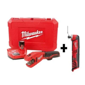 Cordless Copper Tubing Cutter Kit 12V Lithium-Ion W/ M12 Multi-Tool Clean Cuts - Picture 1 of 12