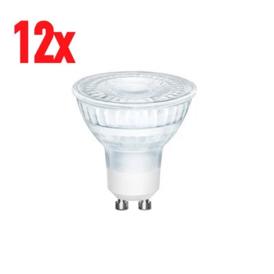 12x LED Reflektorlampe  4,9W 4000K 450lm 36° 230V Glas Reflektor Spot Kaltweiß - Bild 1 von 2