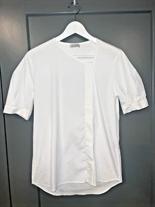 Maison Ullens 6 8 US 44 IT 38 FR M White Cotton Blouse Shirt Top Lagenlook Artsy - Picture 1 of 9