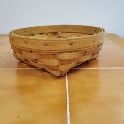 LONGABERGER 2001 Small 7.5" Circle Basket No Handle Cover