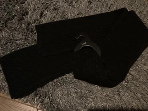 BNWT New Marks Spencer Unisex Black Scarf - Polyester - 205x32cm - Picture 1 of 4