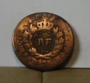 Monnaie france colonie française 12 deniers 1767 louis XV contremarque RARE - Imagen 1 de 2