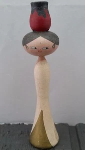 Vintage kreatives indisches Mädchen - japanische Holzpuppe KOKESHI  - Bild 1 von 7