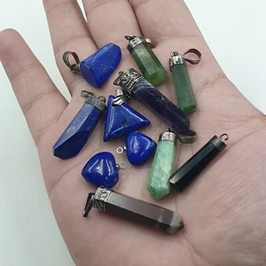 Vintage Mix Stone brass & Silver Pendants Lot 11 - Picture 1 of 17