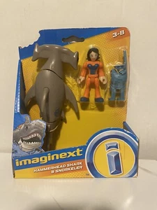 NEW IMAGINEXT Deep Sea Hammerhead Shark & Snorkeler By Fisher Price - Picture 1 of 2