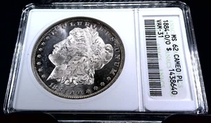 1884 O/O Morgan Dollar - ANACS MS62 CAMEO PL - VAM 31 - B&W Tuxedo WOW Coin - Picture 1 of 6