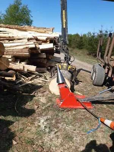 Kegelspalter Holzspalter Traktor ERdbohrer 800 ccm mit Konsole für Rückewagen - Bild 1 von 12