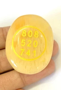 Quarzo avventurina giallo 1,5" ovale cabochon zibu simbolo pietra numerica chakra - Foto 1 di 2