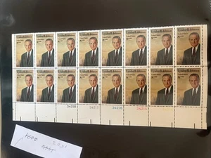 Mint US Stamps 1973 8c Lyndon B. Johnson Booklet Pane of 16 #1503 D8 - Picture 1 of 1