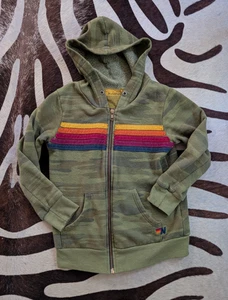 Camo Aviator Nation 5 Stripe Full Zip Hoodie Size Youth 6 Camouflage GUC Venice - Picture 1 of 9