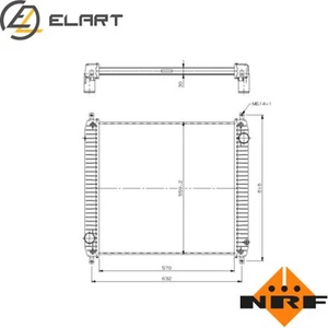 RADIATOR ENGINE COOLING 509779 FOR 8060.25R.4200 LTC 5.9L F4AE0681E 5.9L 6cyl - Picture 1 of 6