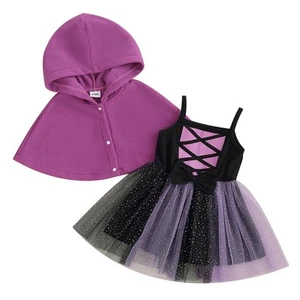Newborn Baby Girl Halloween Outfits 2Pcs Straps Tutu Romper Dress Halloween C... - Picture 1 of 8