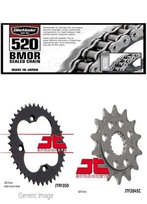 Kit de piñón de cadena, delantero y trasero sellado 520 BMOR para HONDA TRX450R 2004-2005 Foto 1 de 4