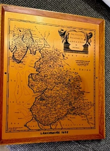 Robert Morden The County Palatine Of Lancaster Copper Map Techmaster Picture. - Picture 1 of 7