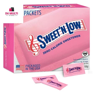 Sweet'N Low Zero Calorie Sweetener Packets, Kosher And Gluten Free,100 Ct pack 1 - Picture 1 of 7