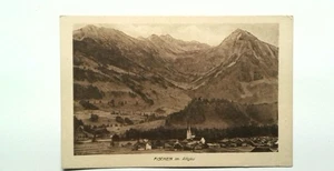Vintage Fischen im Allgäu Lithograph Postcard by Ottmar Zieher 1923 Germany - Picture 1 of 2