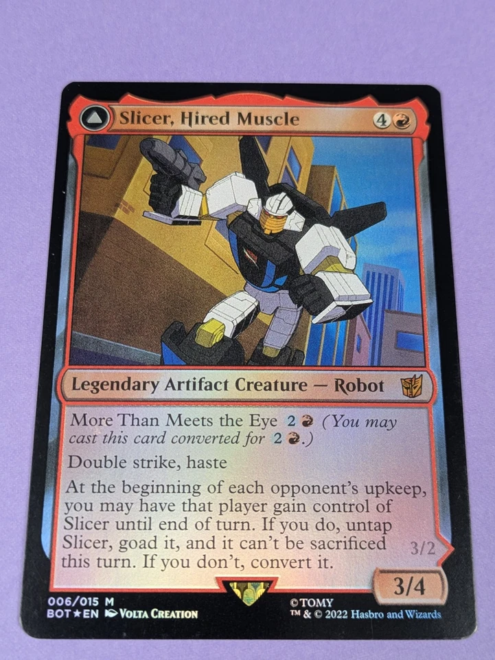 MTG: Slicer, Hired Muscle / Slicer, High-Speed Antagonist Foil 006/015 Mythic NM - Image 1 of 2