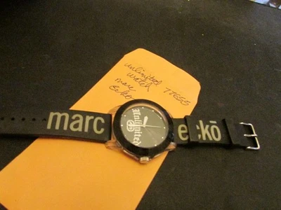RELOJ MARC ECKO ILIMITADO CORREA DE SILICONA NEGRA + ESFERA GRABADA TRANSPARENTE Foto 1 de 4