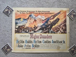Major Dundee 1965 ORIGINAL Half Sheet 22x28 Movie PLAKAT HESTON HARRIS - Bild 1 von 10