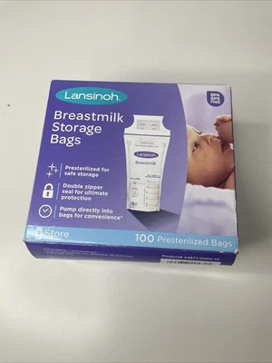 Bolsa de almacenamiento extractor de leche materna Lansinoh - 20470 (100 unidades) nueva caja abierta Foto 1 de 3