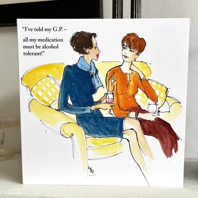 FUNNY CARD FOR HER DRINKS AND DOCTORS;QUALITY MADE UK;FREEPOST;TOP SELLER - Image 1 of 4