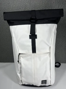 Chrome Yelta Rolltop Backpack White Black Waterproof Laptop Bag Commuter Mens - Picture 1 of 8