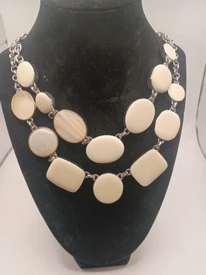 Большой Chicos бренд двойной многожильный заявление ожерелье - Изображение 1 из 4