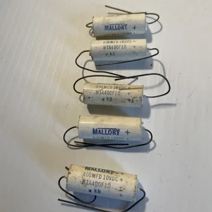 5 Mallory  400MFD 10VDC MTA400F10 Capacitor - Picture 1 of 5