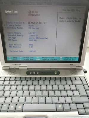 Samsung A10 Laptop 14.1" 256MB  IDE AMD Duron  Parallel Floppy CD Laptop Vintage - Image 1 of 4