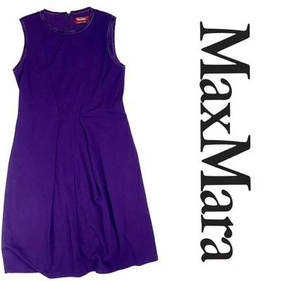 MaxMara Studio 紫色无袖紧身连衣裙,富勒裙,尺寸 M — 第 1/4 张图片