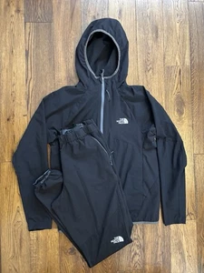 The North Face Woven Tracksuit Set Black Hoodie & Joggers - Size Small S - Picture 1 of 13