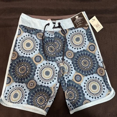 Volcom Boys Mod Barnacle Scallop Print Board Shorts Mod-Tech Sz 23 (10 Slim) NWT - Image 1 of 4