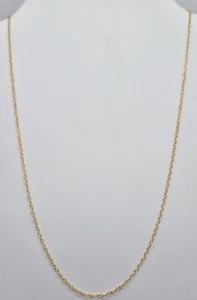 Vintage 14K Yellow Gold Cable/Link Chain Necklace 18 "Lobster Clasp Statement - Picture 1 of 4
