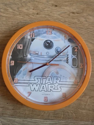 Reloj de pared Star Wars naranja vintage años 90 Foto 1 de 4