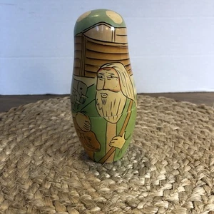 Vintage Noah’s Ark Nesting Dolls 5 Piece Hand Painted Collector - Picture 1 of 9