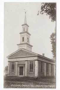 Patente de Holanda, Nueva York, Iglesia Episcopal, alrededor de 1910 foto postal real, sin usar - Imagen 1 de 2