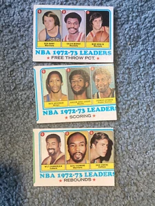 1973 Topps NBA Leaders 3 Cards No 156,153,153 - Picture 1 of 3