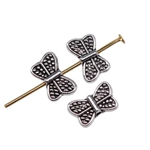 240 piezas espaciadores mariposa plata tibetana 11x7 mm hágalo usted mismo fabricación de joyas C15137 - Imagen 1 de 3