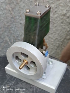 VINTAGE ENGINE CYLINDER AIR POWERED MODEL TABLETOP EDUCATION SCHOOL LAB DESKTOP - Picture 1 of 12