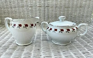 Vintage Norleans China Rose Garland Pattern Creamer and Sugar Bowl, Japan - Picture 1 of 8
