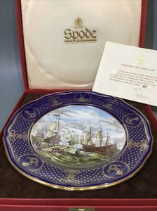 Placa Spode Bone China Marítima Inglaterra Edición Limitada The Four Days Battle - Imagen 1 de 7